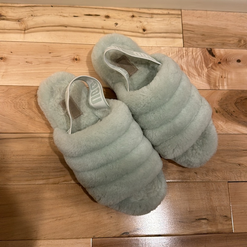 Ugg Fluff Yeah Women’s Size 7 Slipper Retro Mint … - image 6